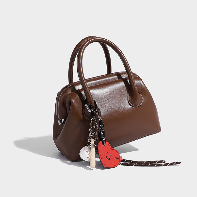 2024 Fall/Winter New Niche Handbag Fashionable and Elegant Large Capacity Single Shoulder Crossbody Boston Pillow Bag