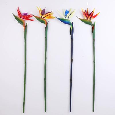 2 Pcs Large Bird of Paradise 80cm Permanent Flower UV Resistant No Fade Flower Part Is Made of Soft Rubber PU Artificial Flower Plants for Home Office