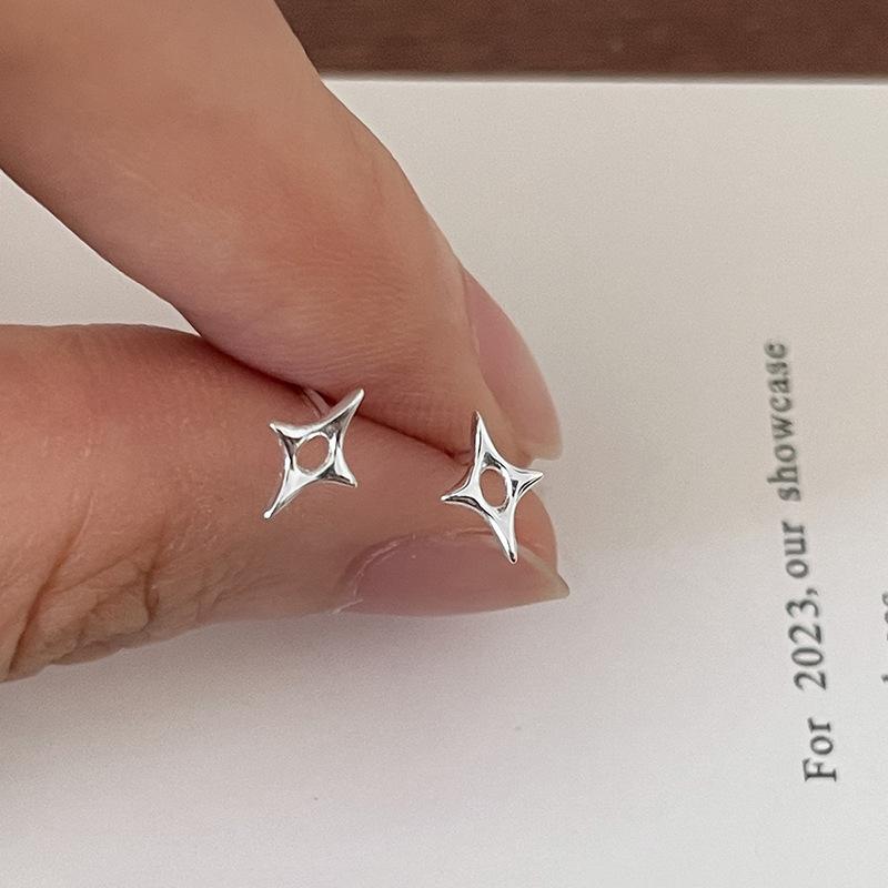 925 Silver Needles Silver Color Mini Star Heart Butterfly Stud Earrings for Women Hypoallergenic Daily Wear Ear Girls Pierc Gift