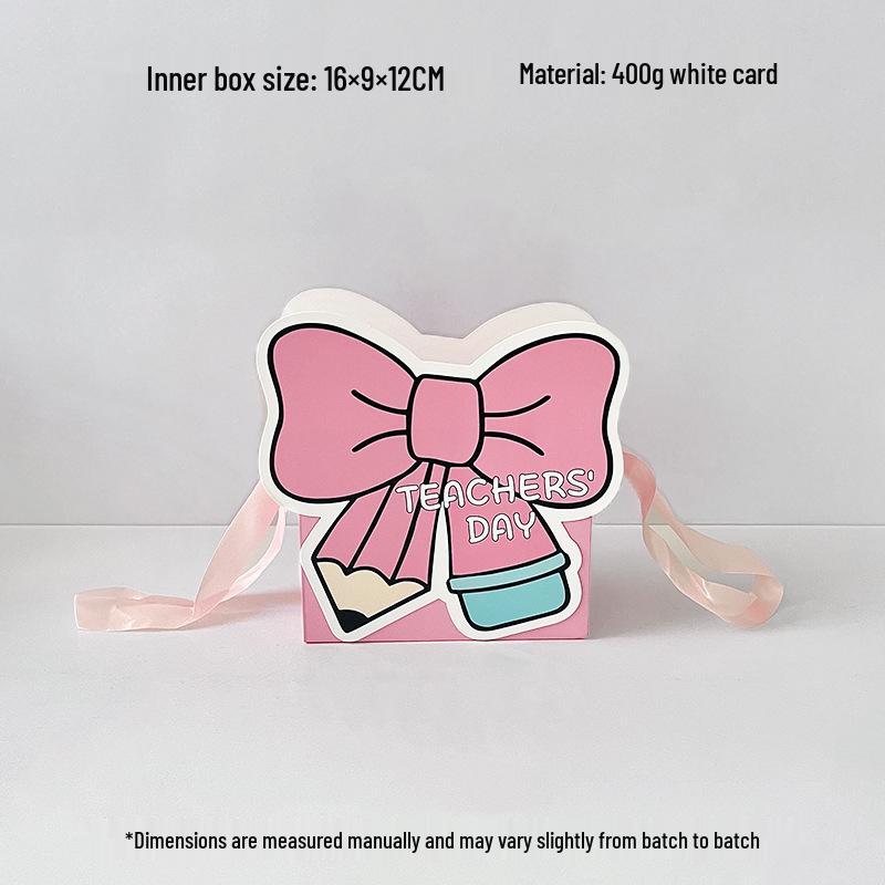 Xin Sheng Small Colored Pencils Floral Bow Box Bouquet DIY Gift Packaging