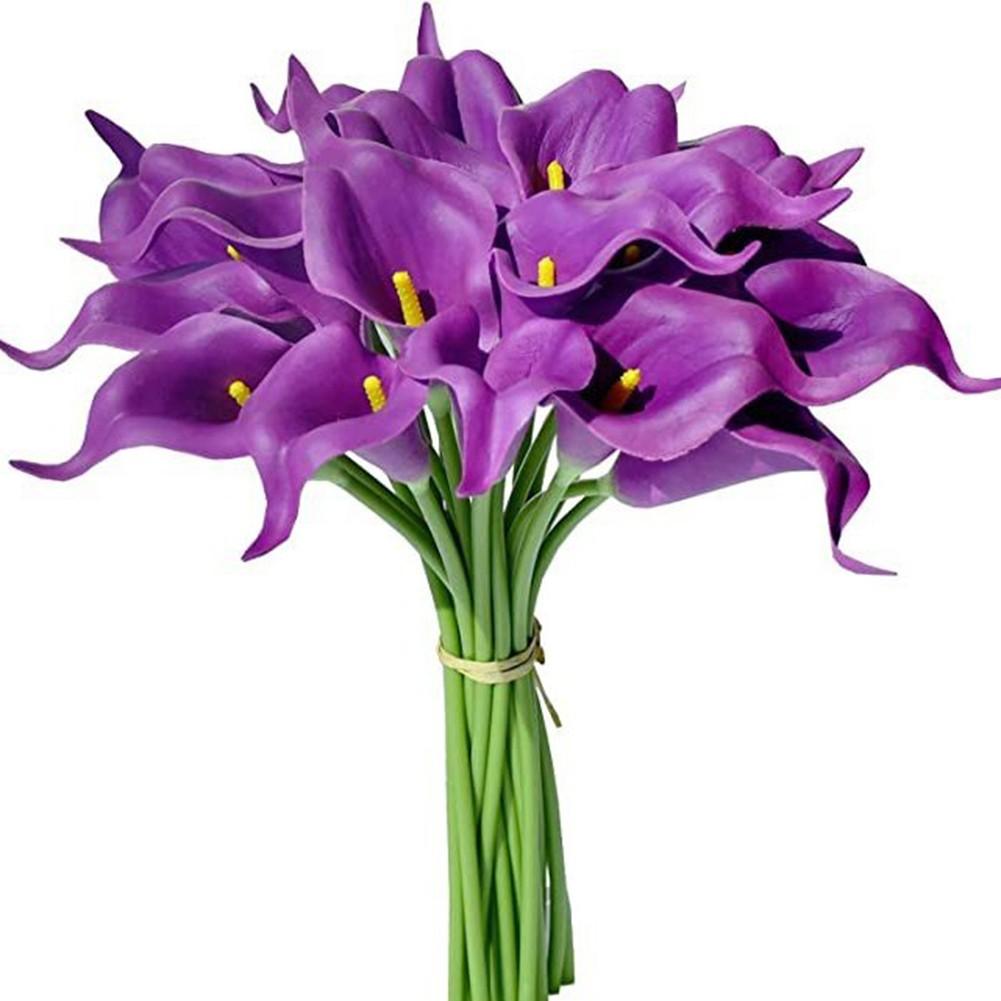 Calla Lily Bouquet Artificial Calla Lilies Ready-to-use фиолетовый