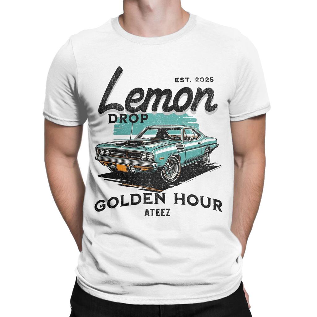 Lemon drop ATEEZ ATINY Fashion T Shirts for Men Women Golden Hour 100% Cotton Tee Shirt Clothes