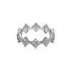 Monaco Fashionable and Elegant Design Synthetic Cubic Zirconia Ring for Women Silver White W22745OX
