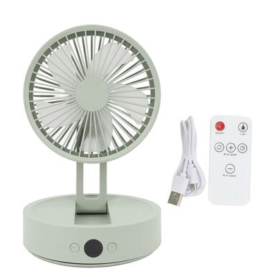 Foldable Desk Fan 3 Speeds Digital Display USB Rechargeable Remote Control Oscillating Desktop Fan