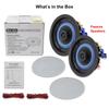 Herdio Ceiling-Mounted Speakers, 160W Round Ceiling Speaker System for In-Ceiling Installation