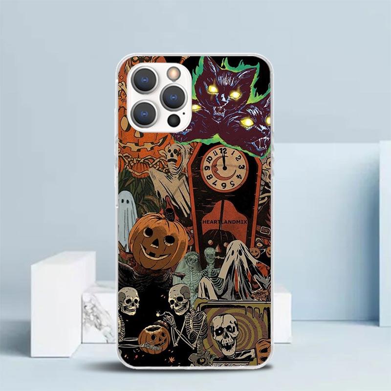 October Fall Halloween Spooky Pumpkin Phone Case For IPhone 16 17 Air 16E 15 14 Plus 13 Mini 12 11 Pro Max 7 8 + SE 2020 Soft TP