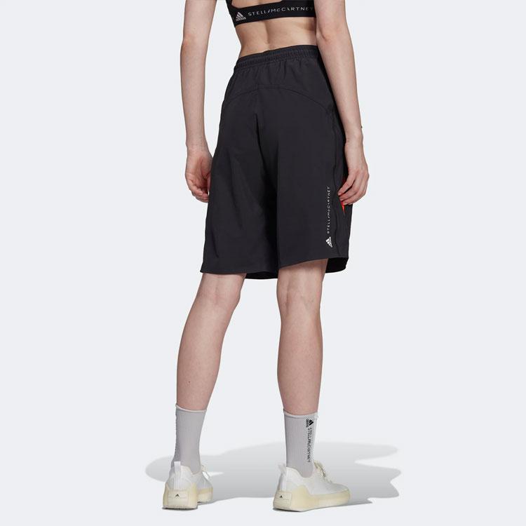 Adidas X Stella McCartney Color Block Straight Leg Shorts, Women Casual Sports Bottoms Black H59976