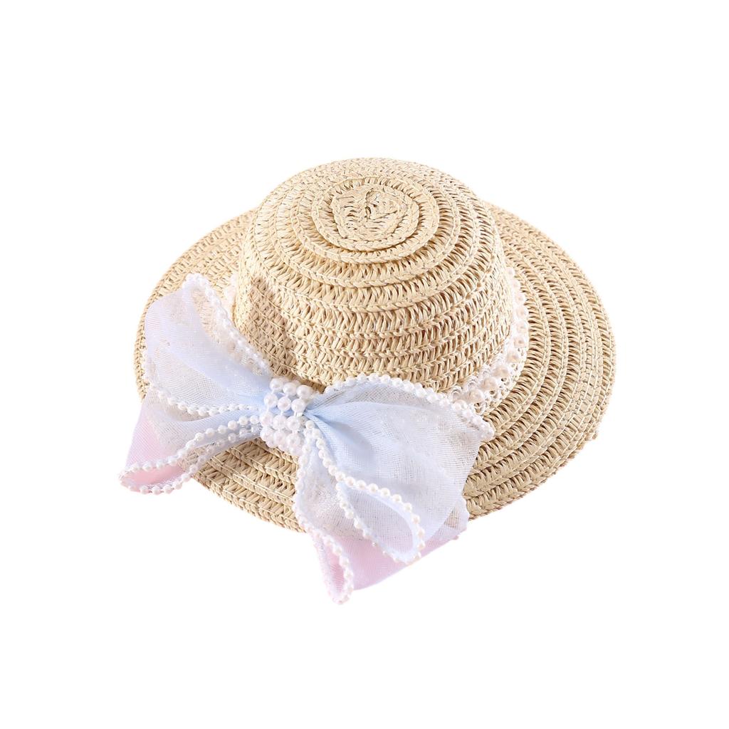 Small Pet Straw Hat Spring Summer Camping Photography Dogs Straw Hat Elegant Style Outdoor Sun Hat for Dogs and Cats