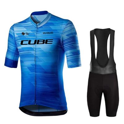 Rvouei Cube Pro Team Set Maglia Ciclismo Estiva Bicicletta Traspirante Uomo MTB Abbigliamento Bici Maillot Ropa Ciclismo Completi Uniformi