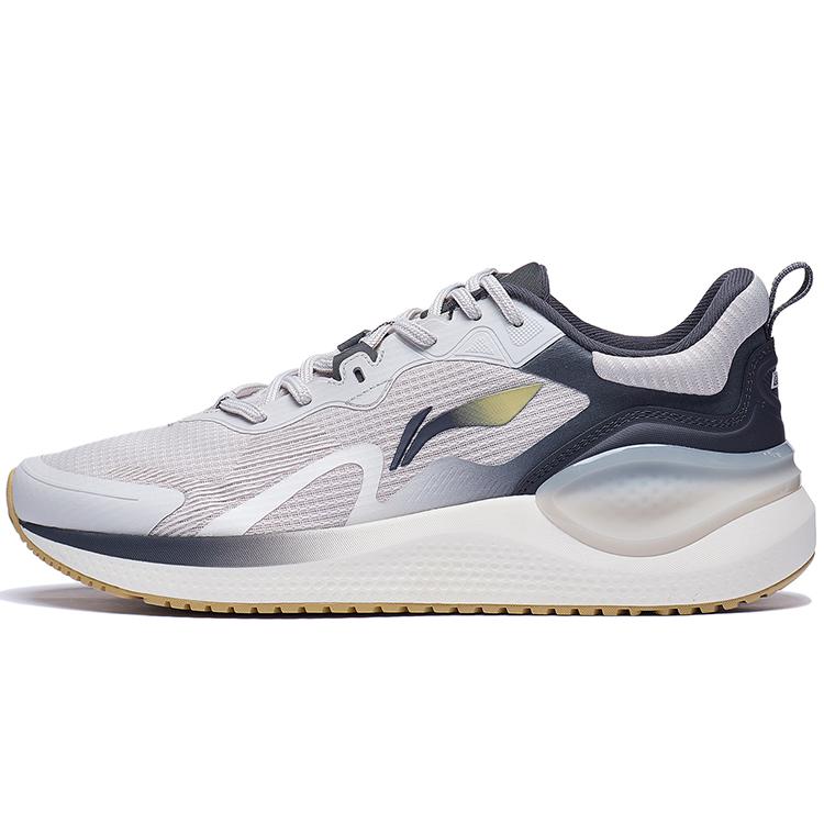 New LiNing Anti Slip Wear Resistant Breathable Lightweight Low Top Casual Running Shoes Men's Gray ARST081-2