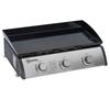 Gas Plancha Griddle In Stainless Steel 3 Burners 9 kW Non-Stick Large Grill Surface 61 X 35.5 Cm