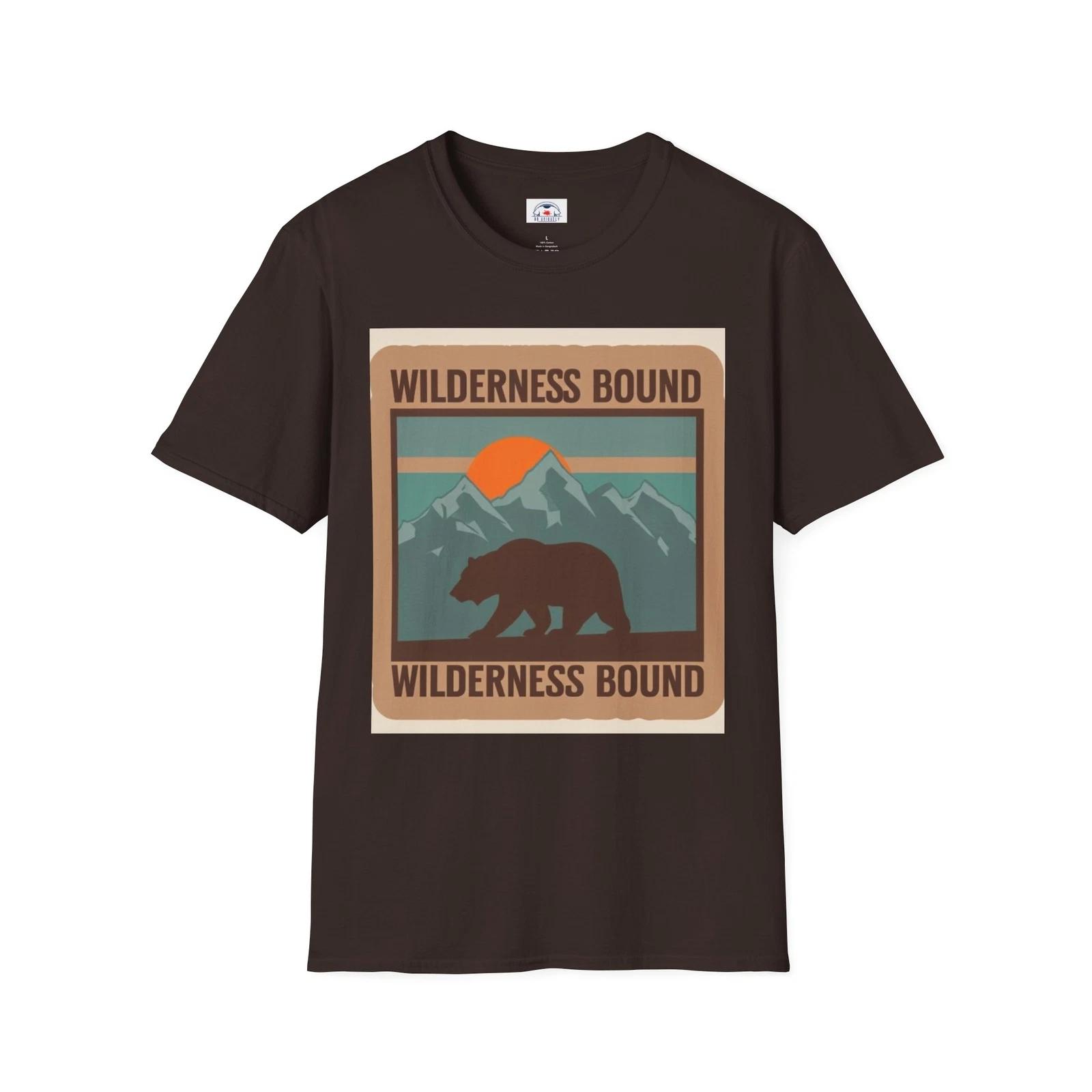 Adventure-Inspired Wilderness Bound T-Shirt, Nature Lover Shirt, Hiking Tee, L