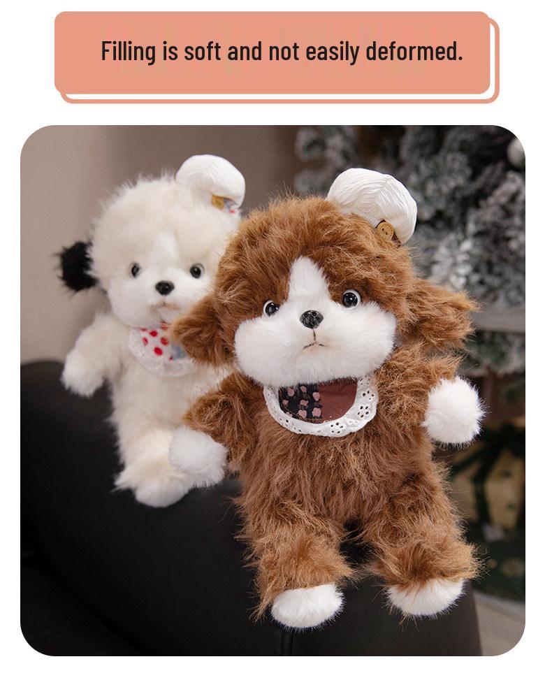 Xiaohongshu Kıvırcık Köpek Peluş Oyuncak - Çocuklar İçin Sevimli Uzun Tüylü Köpek Bebek, Sarılmak ve Uyku İçin Mükemmel.