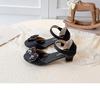 Girls' 2026 Summer Fashion Princess Bow High-Heeled Sandals for Toddlers