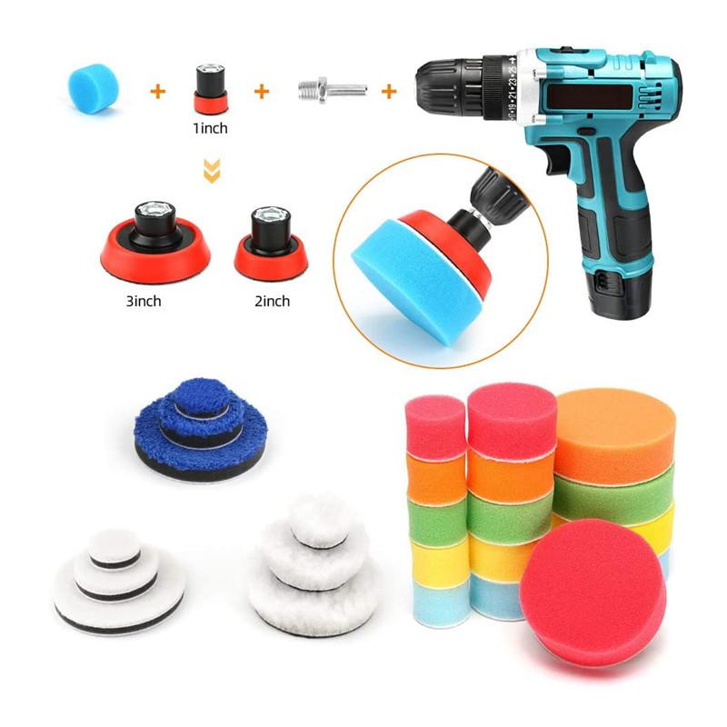 Car Polisher Pad Car Waxing Polish Foam Sponge Kit Buffer Polisher Buffing Wheel Polisher Set