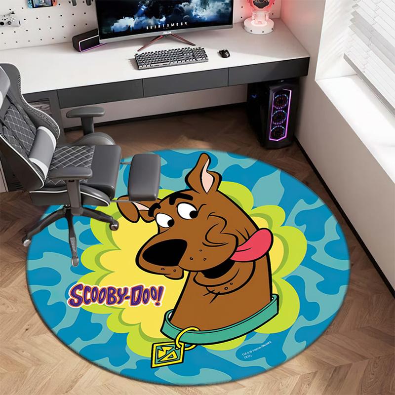 Halloween Supernatural Comedy Adventure Movie Scooby-Doo Round Carpet Soft Home Decoration Corridor Table and Chair Anti Slip Outdoor Floor Mat Rug 16