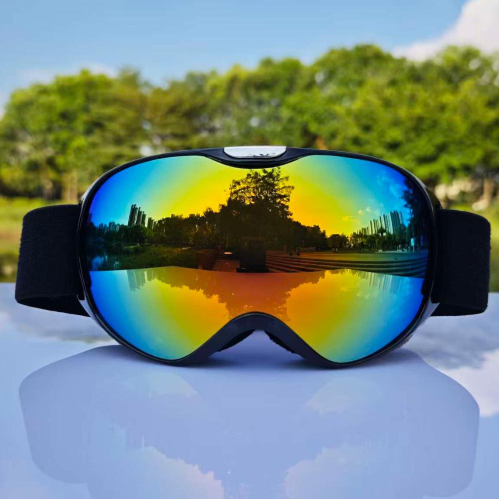 Children's sports snow goggles, sunglasses, anti-fog and windproof lenses, compatible with prescription lenses, for skiing, snowboarding, and