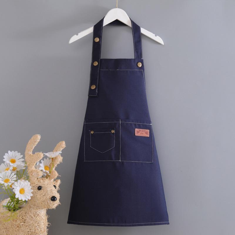Kids' Water-Repellent Painting Apron, Polyester Cotton Canvas, Stain-Resistant