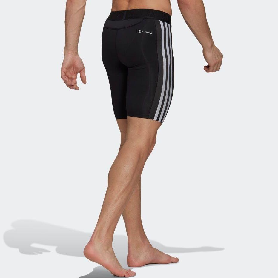Adidas High Waist Straight Leg Shorts with Logo Print Men Bottoms Black HD3531