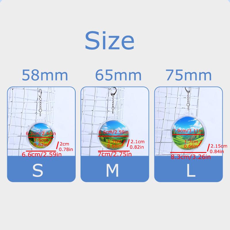 1 ST Aufbewahrung Anime Merchandise Tasche Anhänger Pixiv Kunststoff Sammelbox Transparent Tragbar Button Stern Schutzhülle