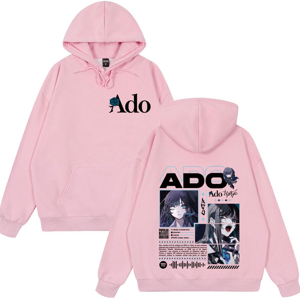 

Ado World Tour Hibana Hoodies Men s Women Clothing Fashion Harajuku Casual Pullover Women Clothes Hot Sale Punk Streetwears S рожевий