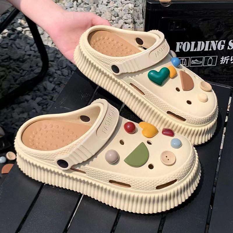 Slippers outer wear summer women's new casual fashion cover toe cool slippers platform muffin shoes beach shoes