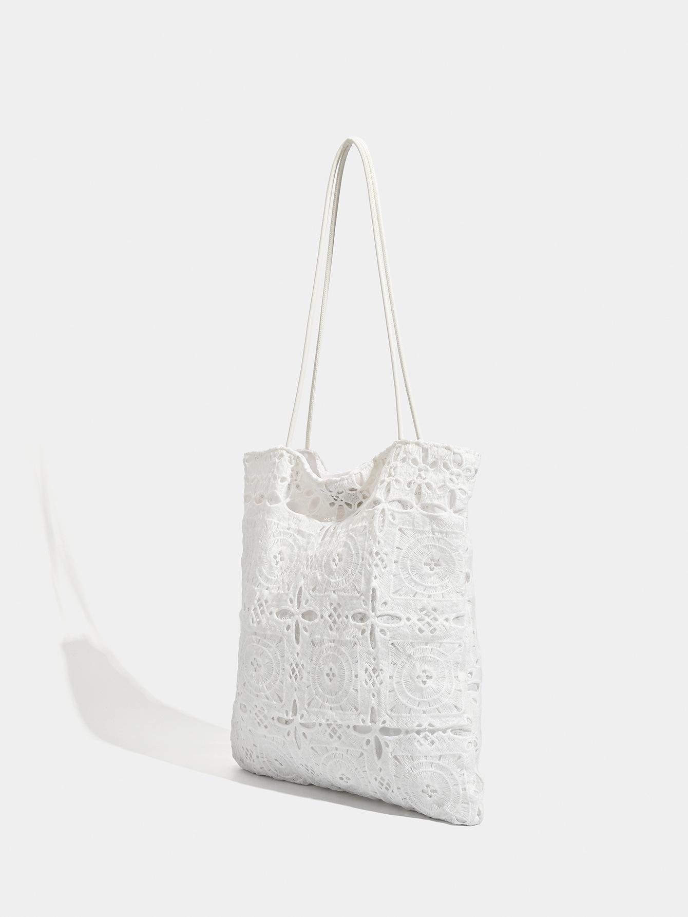 

Underarm Bag Niche High-End Two-Sided Velvet Large-Capacity Lazy Wind Shoulder Bag Fairy Bag белый