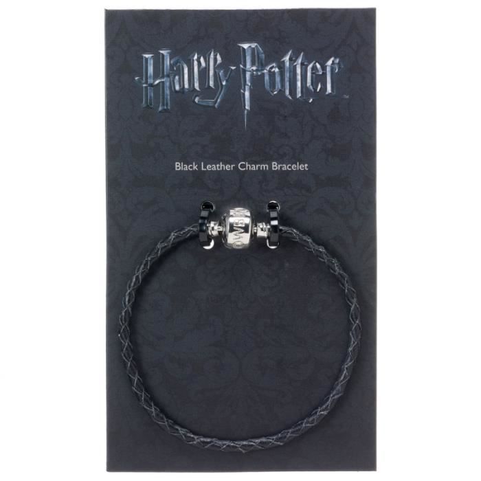 Bracelet - HARRY POTTER - Slider Charm - Cuir - Noir - Mixte