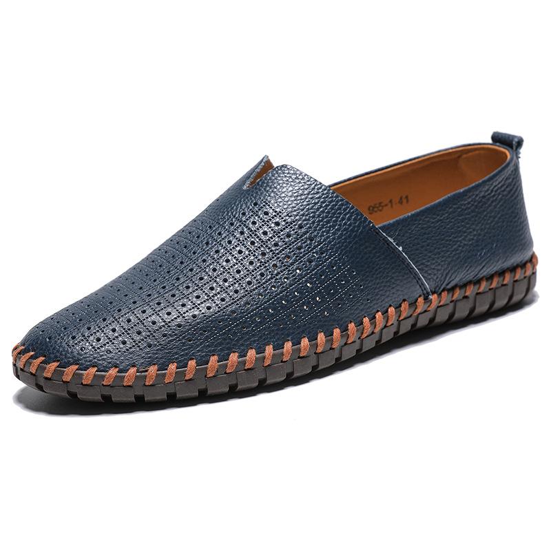 Large Size Men's Casual Shoes One-foot-story Cowhide Lazy Shoes Leather Shoes 48 Size 49 Size 50 Size