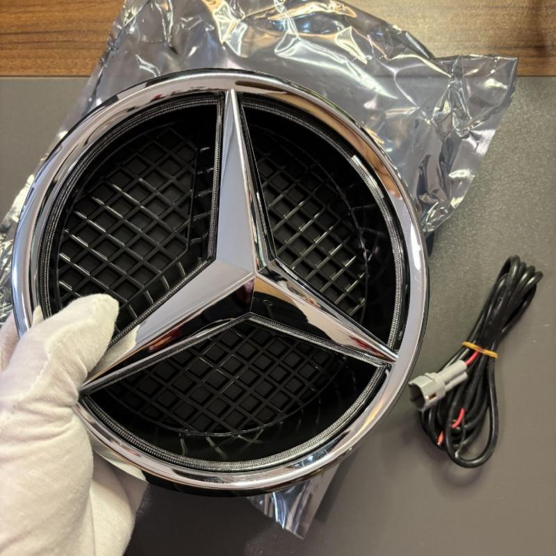 

GLC GLB Автомобильная передняя решетка радиатора Логотип Свет зеркальная поверхность Светодиодный значок Для Mercedes Benz W166 GLS350 AMG/GLS63 X205 Эмблема Светящийся Декоратив White light