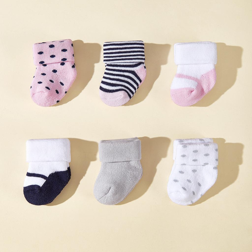 6 Pairs/lot Kids Thicken Cotton Terry Socks Baby Boys  Socks Girls Soft Warm Newborn Indoor Sokken Autumn Winter