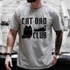 Summer Unisex Tshirt Funny Goth Cat Dad Club Print Tees Oneck Unisex Short Sleeve Casual For Male Tshirt Tops Black Cat Lover Gift