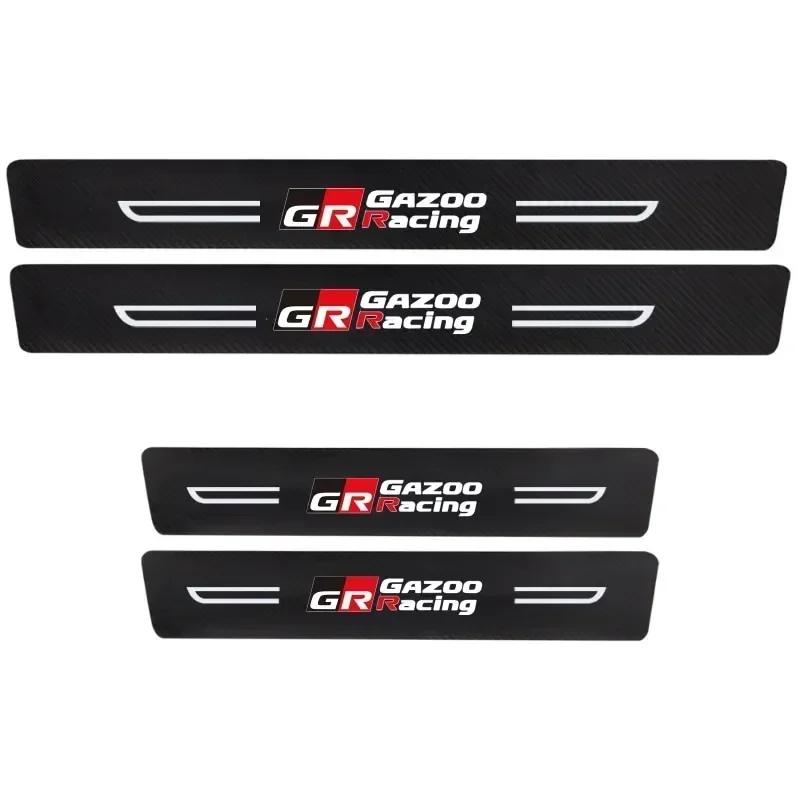 5 Pezzi per Toyota GR Sport Gazoo Racing Corolla Prius CVBTU7 Camry Yaris Hilux Adesivo Protezione Battitacco Auto Decalcomanie Paraurti Posteriore