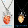 New Zinc Alloy Heart Locket Pendant Necklace Glow In The Dark Necklace for Women Men Halloween Gift