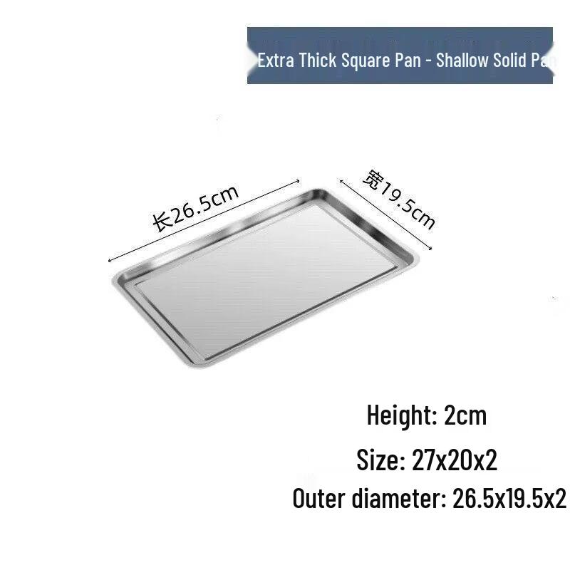 Danle 304 Stainless Steel Rectangular Roasting & BBQ Pan
