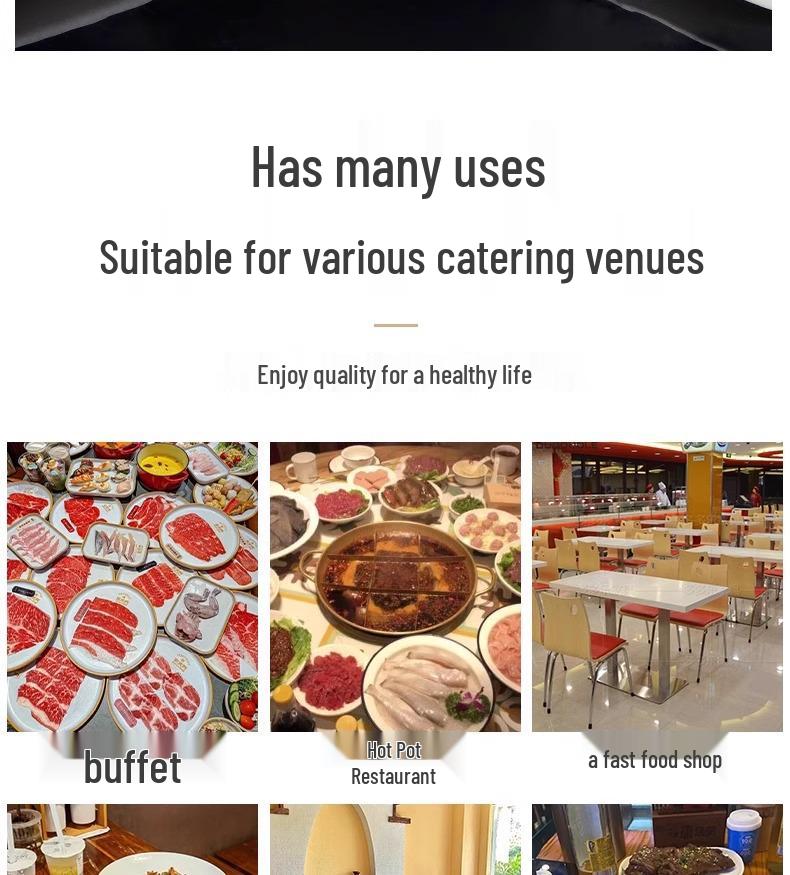 Commercial Rectangular Melamine Serving Tray for Cake, Dessert, Bread, Tea, and Fast Food Display