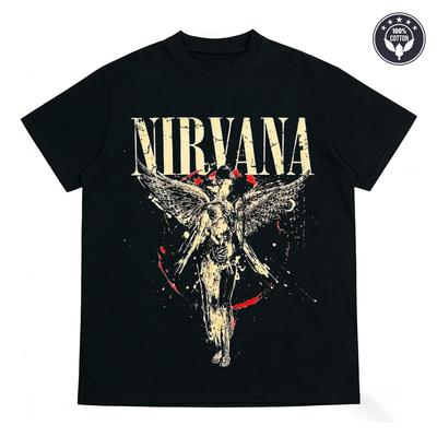 Nirvana Garbage Rock Band Graphic T-shirt 100%Cotton Y2K Aesthetic Unisex Hip Hop Summer Printed Casual Tee For Men Women
