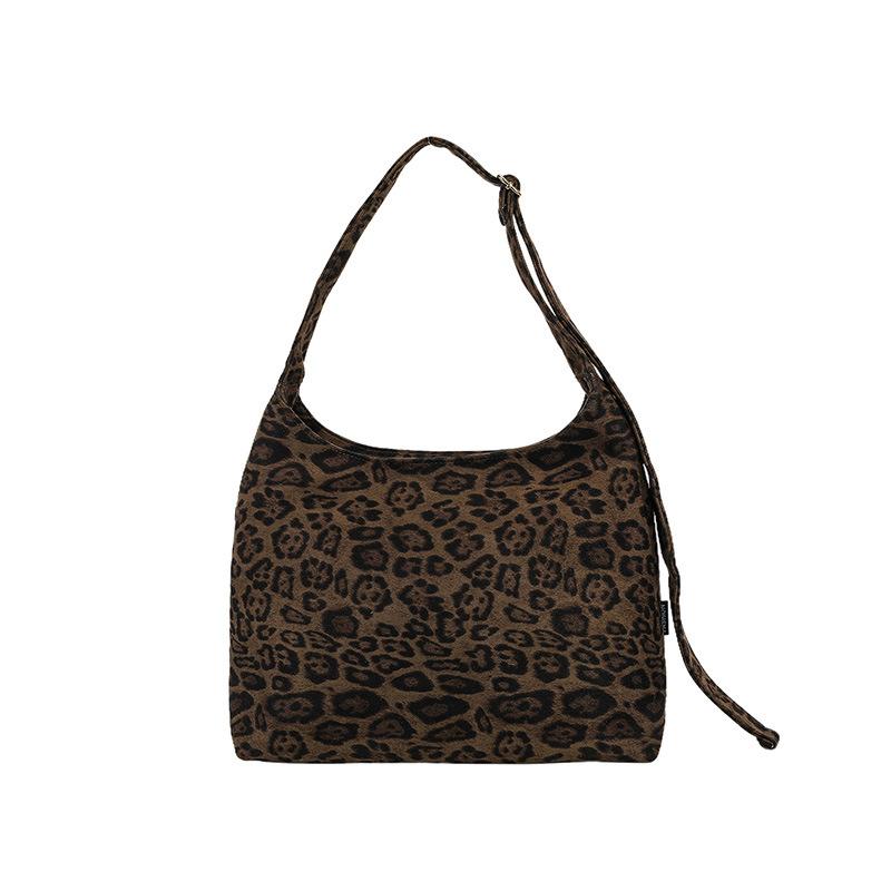Leopardenmuster Tasche Crossbody Damen Nischen-Designgefühl Lässiger Stil Pendler Unterarmtasche Große Kapazität Schulter-Tragetasche