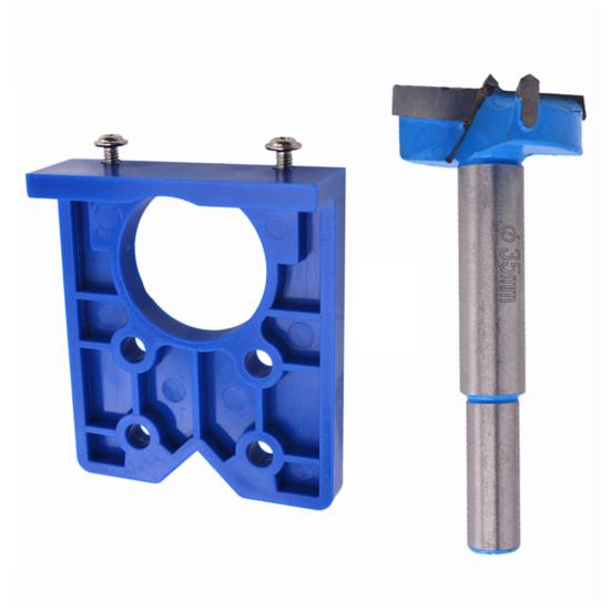 

35 мм шарнирное приспособление для установки мебельной двери шкафа, направляющая для сверла по дереву, расточный инструмент Keyhole Plate + Tapper