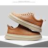 Men's Trendy 2025 Autumn Skate Shoes: Lightweight, Thick Sole, Casual White Sneakers