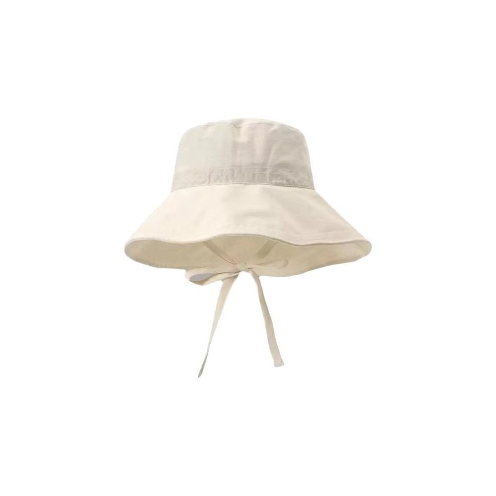 Breathable Fisherman Hat Solid Color Wide Brim Sun Hat Simple Sunscreen Bucket Hat  Beach