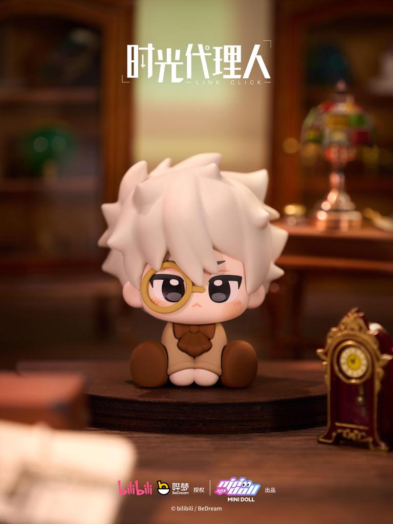 Authentic Link Click Minidoll Time Agent Sit-Down Figure Soft Rubber Mystery Blind Box Collectible Toy Trendy College Series