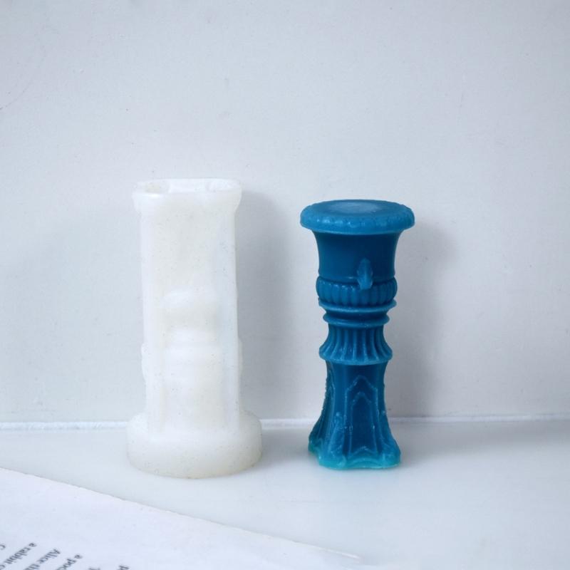 Roman Column Silicone Mold DIY Crafts Project Reusable Soap Candle Plaster Chocolate Baking Tool Supplies