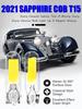 2PC Sapphire COB T15 LED W16W Clear Car Signal Light Glass Bulb 902 921 Driver Free Reverse Back Parking Lamp White 6000K 12V