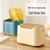 Odor-Proof Enclosed Cat Litter Bin with Deodorizing Feature