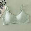 Japanese Simple Less Hair Bra Cover Gathered Without Steel Ring Junior High School Comfortable Breathable Bra