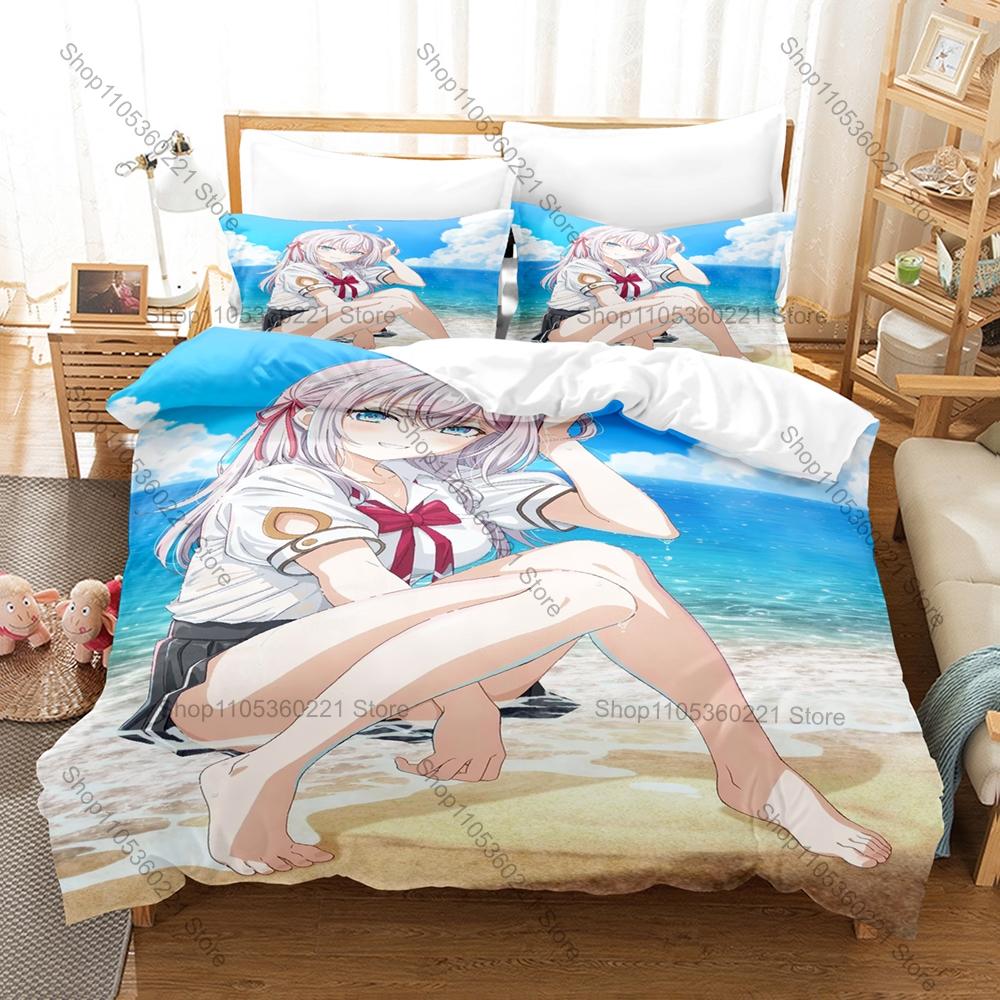 Cool Personality Alya Sometimes Hides Her Feelings in Russian Bedding Set New Soft Microfiber Anime Duvet Cover Pillowcase Home