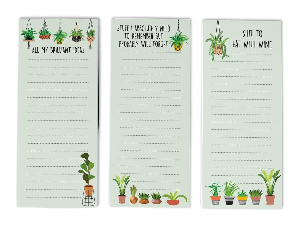 Inkdotpot Pack of 3 Magnetic Fridge To-Do List Notepads- Magnetic Memo Pads For Refrigerator- (50 Sheets