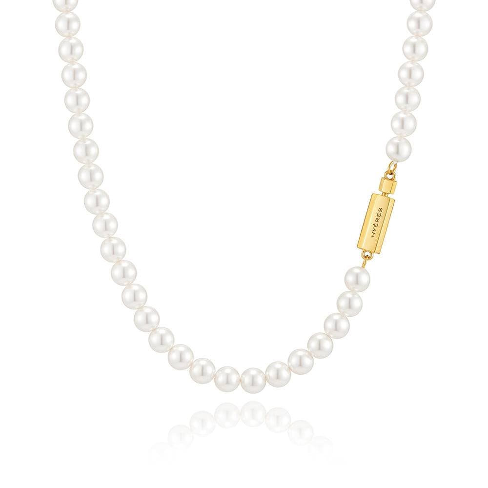 H Edition Silver (Y) White Pearl Bead Necklace 6mm Hl6N33600Y9450