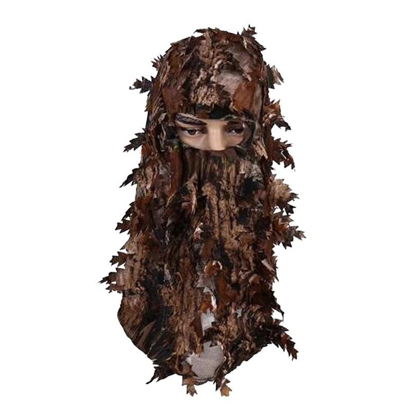 Camouflage Leaves 3D Headgear Outdoor Camping Hunting Breathable Training Integrated Cap Leaf Clothing